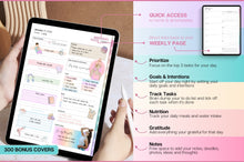 Load image into Gallery viewer, GLOW UP Mega BUNDLE! 2026 Digital Planners | Colorful Daily Planner, Digital Notebook, Fitness Planner &amp; Reading Journal, Smart Apple Links (Copy)
