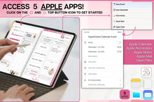 Load image into Gallery viewer, 2026 Digital Planner | PINK GoodNotes Planner With Daily, Weekly &amp; Monthly Planner | SMART Apple, ChatGPT, Google Integration links
