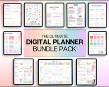 Load image into Gallery viewer, ALL ACCESS Digital Planners | 2025 Colorful Planner Bundle with Daily Weekly Planners | For  Recipe, Notebook, Fitness, Goal, Budget &amp; Meal &amp; ADHD | Undated
