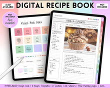 Load image into Gallery viewer, Digital GoodNotes Meal Planner | Colorful iPad Weekly Meal Plan, Grocery List &amp; More | Pastel Rainbow
