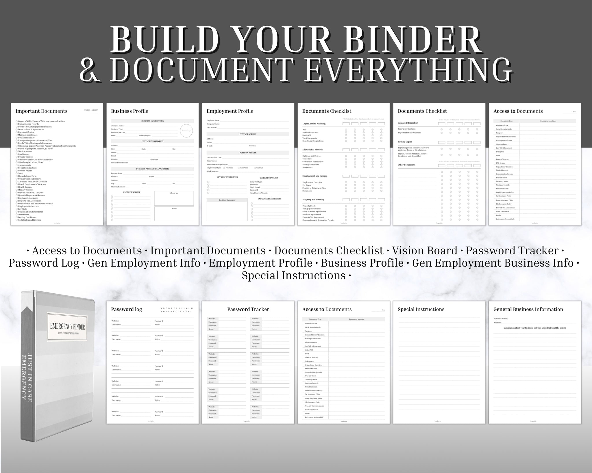Just In Case Binder The Ultimate Emergency Binder for your Household!