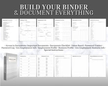 Load image into Gallery viewer, Just in Case Binder | The Ultimate Emergency Binder for your Household! In case of emergency, what if, in case of death &amp; end of life planner
