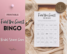 Load image into Gallery viewer, &#39;Find the Guest Bingo&#39; Bridal Shower Game Printable
