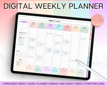 Load image into Gallery viewer, 2024 WEEKLY Hourly Digital Planner | Your Stylish Companion for iPad, Undated, GoodNotes, Digital Life Planner and Notability | Colorful
