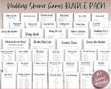 Load image into Gallery viewer, 40+ Bridal Shower Games Bundle for Weddings &amp; Bachelorette Parties
