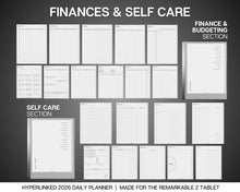 Load image into Gallery viewer, 2026 Daily Planner for the reMarkable | Hyperlinked Digital Planner with templates for reMarkable tablets, Calendar &amp; Task List Planner | Minimalist
