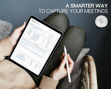 Load image into Gallery viewer, Digital Meeting Minutes Template |  Editable Meeting Notes for GoodNotes &amp; iPad | Business Agenda &amp; Note Taking
