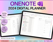 Load image into Gallery viewer, 2024 OneNote Digital Planner | OneNote Template for Daily, Weekly &amp; Monthly Planning | Colorful
