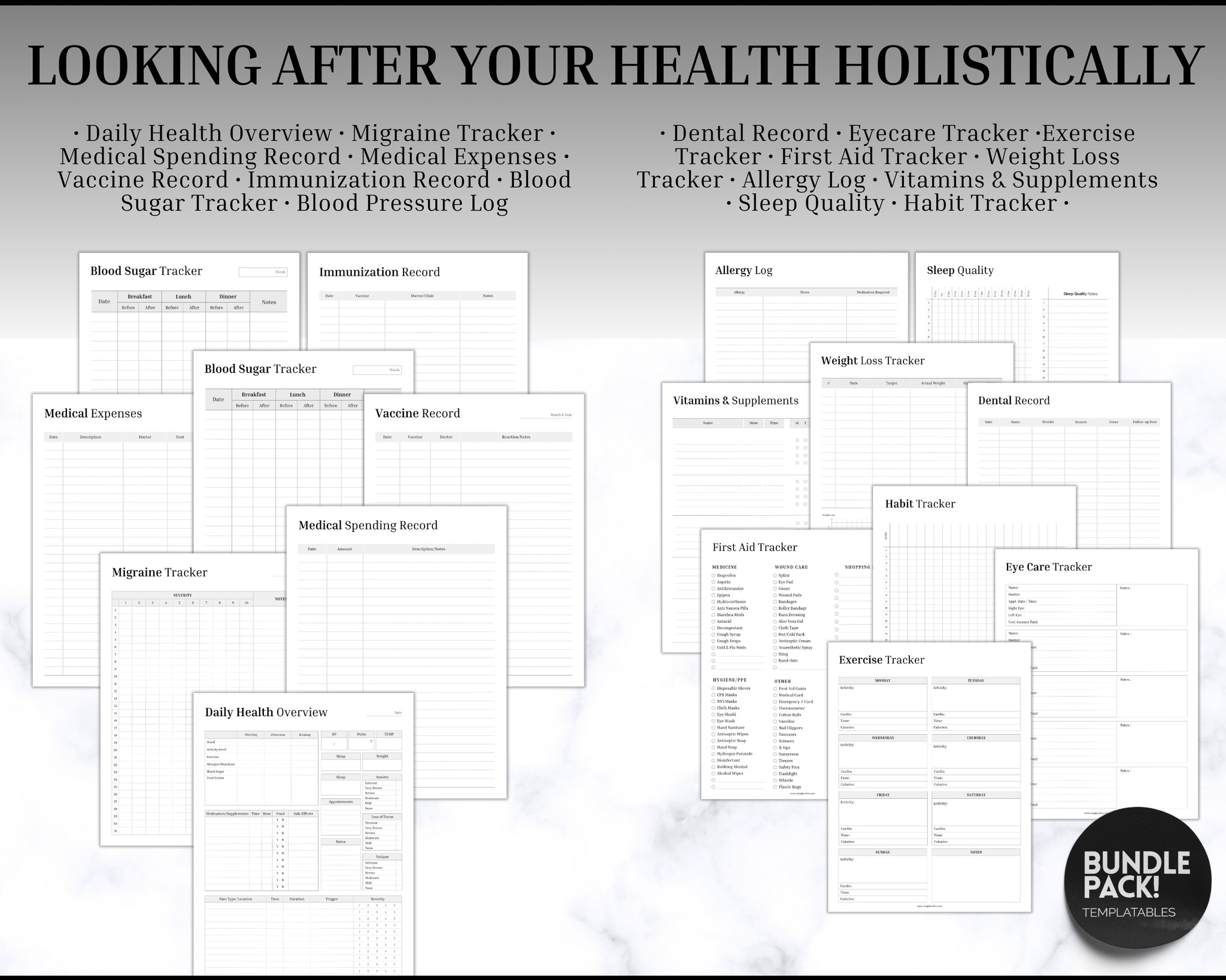 Medical Tracker Bundle | Everything you need for your Medical Planner!