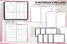 Load image into Gallery viewer, 2026 Digital Planner | PINK GoodNotes Planner With Daily, Weekly &amp; Monthly Planner | SMART Apple, ChatGPT, Google Integration links
