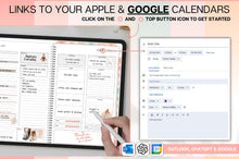 Load image into Gallery viewer, 2026 Digital Planner | PEACH GoodNotes Planner With Daily, Weekly &amp; Monthly Planner | SMART Apple, ChatGPT, Google Integration links
