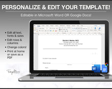 Load image into Gallery viewer, Editable Doctors Excuse Note | Editable Template for Fake Doctors Note, Medical Note for Work, School &amp; Word Template | Perfect for Google Docs | Fill in Blanks
