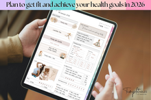 Load image into Gallery viewer, 2026 Digital FITNESS planner, GoodNotes Fitness Planner, Fitness Journal, Weight Loss Tracker, iPad Workout Planner, Wellness Template (Colorful)
