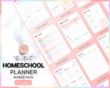 Load image into Gallery viewer, 65pg HOMESCHOOL Planner Printable | With 2024 2025 Home School Teacher, Academic Lesson Planner for Preschool, Kindergarden, Homework &amp; Daily Schedule
