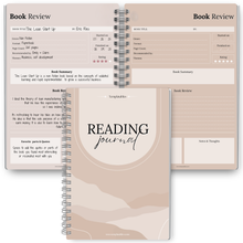 Load image into Gallery viewer, Reading Journal for Book Lovers | Log Book to Summarize, Review and Rate the Books you've Read | A5
