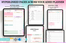 Load image into Gallery viewer, 2026 ADHD Daily Planner, COLORFUL GoodNotes Digital Planner for Neurodivergents, Brain Dump, iPad to do list, cleaning, Smart Apple Links
