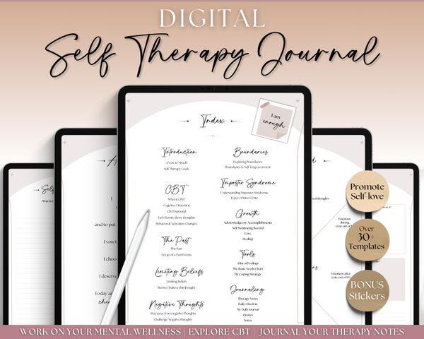 Self Therapy Journal: Your Digital Workbook for iPad & GoodNotes!