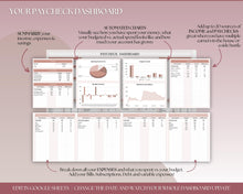 Load image into Gallery viewer, Budget by Paycheck Google Sheets Spreadsheet | Biweekly Zero Based Budget Tracker | Lux
