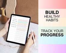 Load image into Gallery viewer, Digital Habit Tracker | Daily, Monthly &amp; Yearly Habit Tracker | Simple Goal &amp; Routine Tracker for GoodNotes &amp; iPad | Colorful
