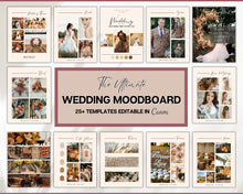 Load image into Gallery viewer, Ultimate Wedding Mood Board Template | Includes Editable Wedding Vision Board, Digital Vision board, Wedding Binder, Checklist, Theme &amp; Canva | Boho
