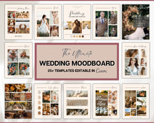Load image into Gallery viewer, Ultimate Wedding Mood Board Template | Includes Editable Wedding Vision Board, Digital Vision board, Wedding Binder, Checklist, Theme &amp; Canva | Boho
