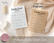 Load image into Gallery viewer, &#39;Find the Guest Bingo&#39; Bridal Shower Game Printable

