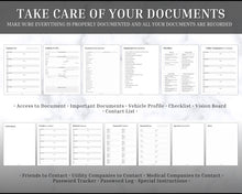 Load image into Gallery viewer, End of Life Planner Printable Bundle | With Medical, Death, Estate, Funeral planning, Emergency Binder | Prepare just in case, What if binder &amp; Household planner
