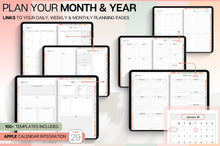 Load image into Gallery viewer, 2026 Digital Planner | PEACH GoodNotes Planner With Daily, Weekly &amp; Monthly Planner | SMART Apple, ChatGPT, Google Integration links
