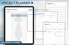 Load image into Gallery viewer, 2026 Digital Planner MEGA BUNDLE for Professionals | Daily Planner, Project Planner, Digital Notebook &amp; Meeting Notes, Smart Apple Links
