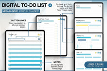 Load image into Gallery viewer, 2026 Digital Planner MEGA BUNDLE for Professionals | Daily Planner, Project Planner, Digital Notebook &amp; Meeting Notes, Smart Apple Links
