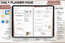 Load image into Gallery viewer, 2026 Digital Planner | BROWN GoodNotes Planner With Daily, Weekly &amp; Monthly Planner | SMART Apple, ChatGPT, Google Integration links
