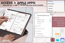 Load image into Gallery viewer, 2026 Digital Planner | BROWN GoodNotes Planner With Daily, Weekly &amp; Monthly Planner | SMART Apple, ChatGPT, Google Integration links
