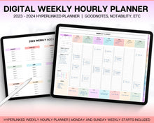 Load image into Gallery viewer, 2024 WEEKLY Hourly Digital Planner | Your Stylish Companion for iPad, Undated, GoodNotes, Digital Life Planner and Notability | Colorful
