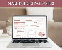 Load image into Gallery viewer, BOHO Budget Spreadsheet | Google Sheets Automated Budget Planner for Paychecks, Financial Planning and Savings | Lux
