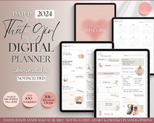 Load image into Gallery viewer, THAT GIRL Digital Planner | UNDATED Planner for Daily, Weekly &amp; Monthly Planning | Perfect for iPad, GoodNotes &amp; Notability | That Girl Aesthetic
