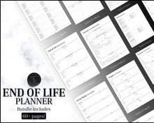 Load image into Gallery viewer, End of Life Planner Printable Bundle | With Medical, Death, Estate, Funeral planning, Emergency Binder | Prepare just in case, What if binder &amp; Household planner
