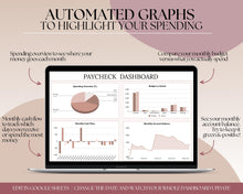 Load image into Gallery viewer, Budget by Paycheck Google Sheets Spreadsheet | Biweekly Zero Based Budget Tracker | Lux
