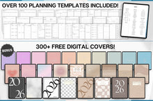 Load image into Gallery viewer, 2026 Digital Planner MEGA BUNDLE for Professionals | Daily Planner, Project Planner, Digital Notebook &amp; Meeting Notes, Smart Apple Links
