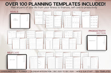 Load image into Gallery viewer, 2026 Digital Planner | BROWN GoodNotes Planner With Daily, Weekly &amp; Monthly Planner | SMART Apple, ChatGPT, Google Integration links
