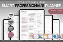 Load image into Gallery viewer, PROFESSIONAL'S Digital Planner, 2026 Daily Weekly, Monthly Planner, GoodNotes Planner, Undated Life Planner, iPad, SMART Apple links | MONO
