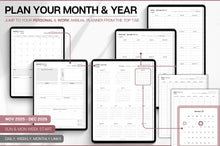 Load image into Gallery viewer, PROFESSIONAL'S Digital Planner, 2026 Daily Weekly, Monthly Planner, GoodNotes Planner, Undated Life Planner, iPad, SMART Apple links | MONO
