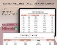 Load image into Gallery viewer, Budget Spreadsheet | Google Sheets Automated Budget Planner for Paychecks, Financial Planning and Savings | Lux
