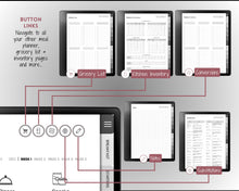 Load image into Gallery viewer, Weekly Meal Planner for the Kindle Scribe | Digital Meal Planner with Meal Plan Template, Meal Prep, Grocery List for Kitchen &amp; Food Menu
