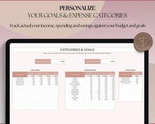 Load image into Gallery viewer, Budget Spreadsheet | Google Sheets Automated Budget Planner for Paychecks, Financial Planning and Savings | Lux
