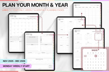 Load image into Gallery viewer, 2026 COLORFUL Digital Planner | GoodNotes Planner With Daily, Weekly &amp; Monthly Planner | SMART Integration with Apple Calendar, ChatGPT, Google &amp; more
