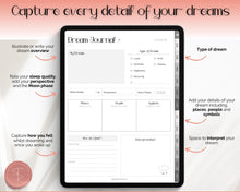 Load image into Gallery viewer, Digital Dream Journal for GoodNotes &amp; iPad | Digital Dream Diary, Dream Analysis, Dream Interpretation &amp; Sleep Tracker
