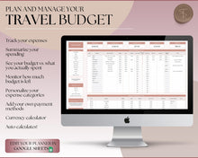 Load image into Gallery viewer, Digital Ultimate Travel Planner | Google Sheets Editable Travel Spreadsheet, Trip Expense Tracker, Packing List, Vacation Schedule | Nude
