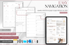 Load image into Gallery viewer, 2026 Digital FITNESS planner, GoodNotes Fitness Planner, Fitness Journal, Weight Loss Tracker, iPad Workout Planner, Wellness Template (Mono)
