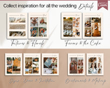 Load image into Gallery viewer, Ultimate Wedding Mood Board Template | Includes Editable Wedding Vision Board, Digital Vision board, Wedding Binder, Checklist, Theme &amp; Canva | Boho
