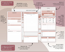 Load image into Gallery viewer, ADHD Planner Spreadsheet for Neurodivergent Adults | Google Sheets Daily &amp; Weekly Planner, Symptom Tracker, Brain Dump &amp; To Do Lists | Nude
